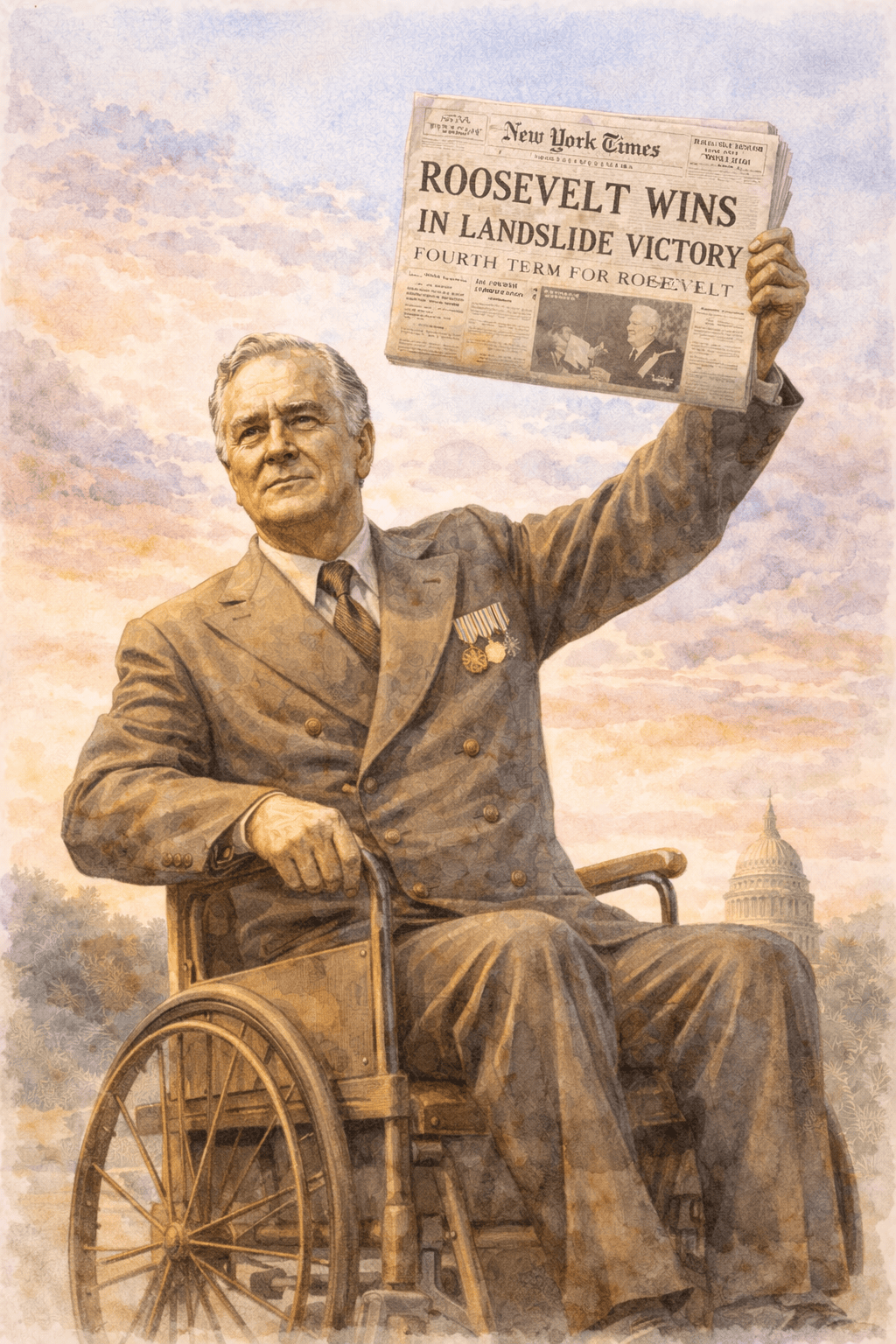 Franklin D. Roosevelt - Four-Time Victor